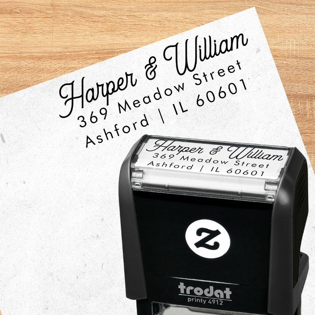 Custom Modern Wedding Envelope Address Stamp (Creator Uploaded)