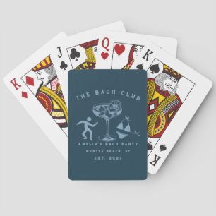 Custom Modern Weekend Bachelorette Beach Party Playing Cards