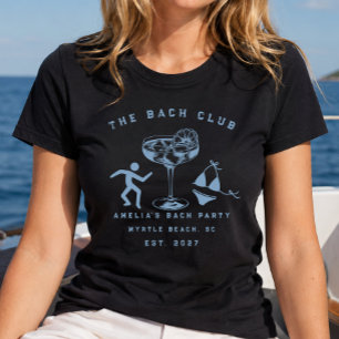 Custom Modern Weekend Bachelorette Beach Party T-Shirt