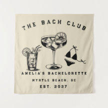 Custom Modern Weekend Bachelorette Beach Party