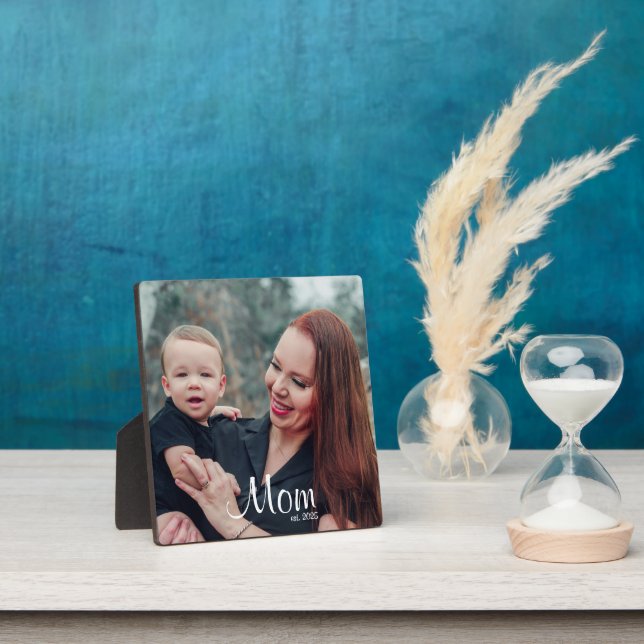 Custom Mom Established Modern Script Plaque (Insitu)