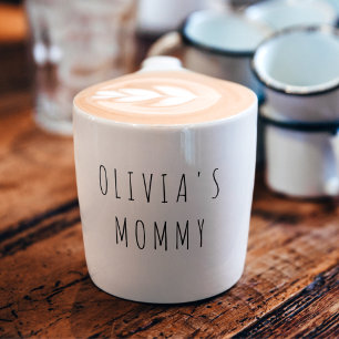 Custom MOMMY Photo & Name Gift Espresso Cup