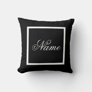 Custom Monochrome Home Decor Pillow