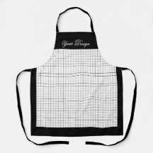 Custom Monochrome Kitchen Apron | Black & White