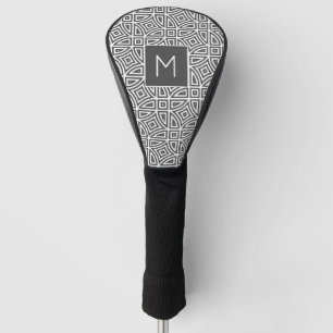 Custom monogram Abstract Pattern Golf Head Cover