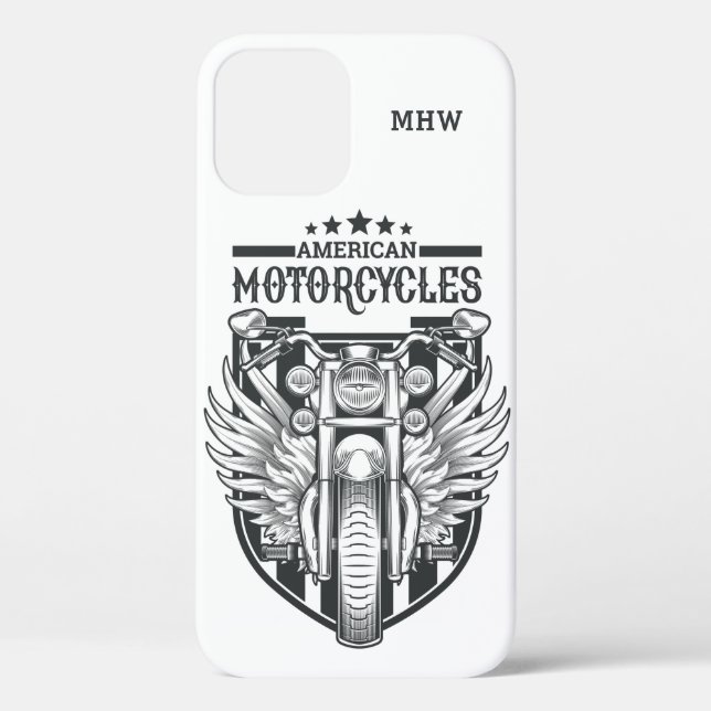 Custom monogram “American Motocycles” phone cases (Back)
