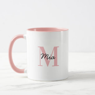 Custom Monogram and Name bold colourful Mug