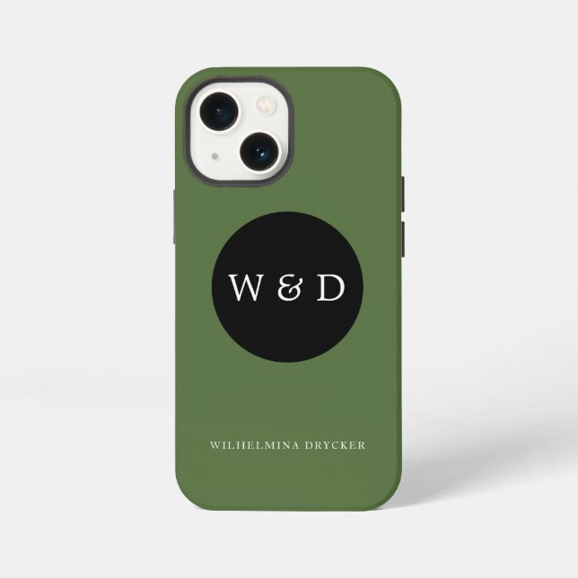 Custom Monogram and Name iPhone Case (Back)