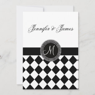 Custom Monogram and Names Wedding Invitation