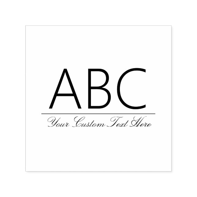 Custom Monogram and Text Self-inking Stamp (Design)
