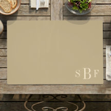 Custom Monogram Beige Quiet Luxury Japandi Dining