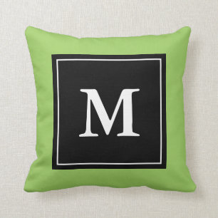 Custom monogram block letter throw pillow