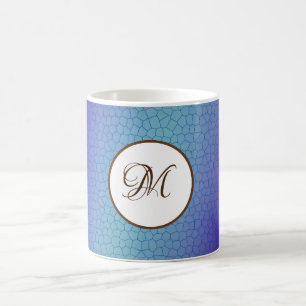 Custom Monogram Blue Purple mug
