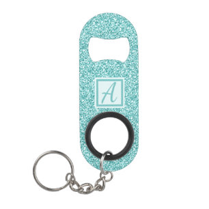 Custom Monogram Blue Sparkle
