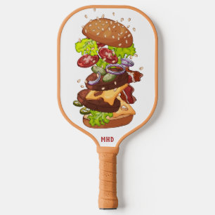 Custom Monogram Burger Pickleball Paddle