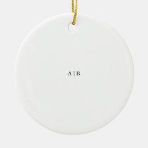 Custom Monogram Ceramic Ornament