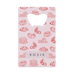 Custom Monogram Charming Girly Cherry Strawberry