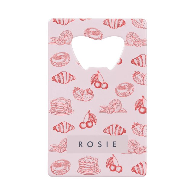 Custom Monogram Charming Girly Cherry Strawberry (Front)