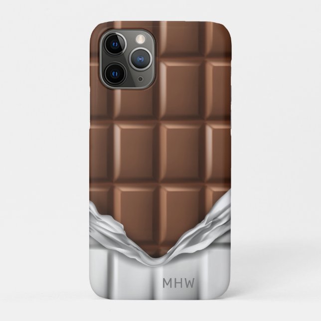 Custom monogram “Chocolate Bar” phone cases (Back)