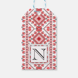 Custom Monogram Christmas Gift Tag