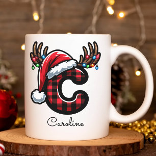 Custom Monogram Christmas Mug Gift for Him or Her