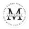 Custom Monogram Circular Return Address Label