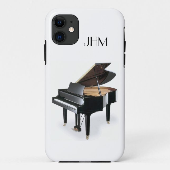 Custom Monogram Classical Music Grand Piano Case-Mate iPhone Case (Back)
