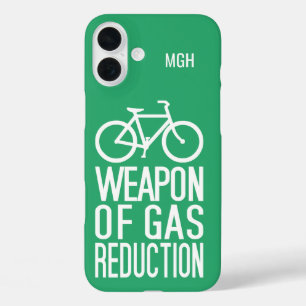 Custom Monogram & Color Bicycle iPhone 16 Plus Case