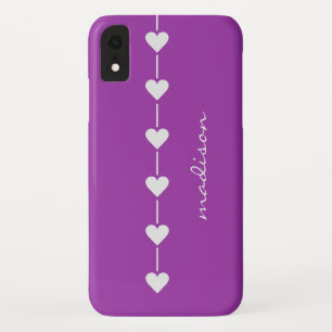 Custom monogram & colour Hearts phone cases