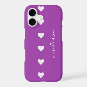 Custom monogram & colour Hearts phone cases