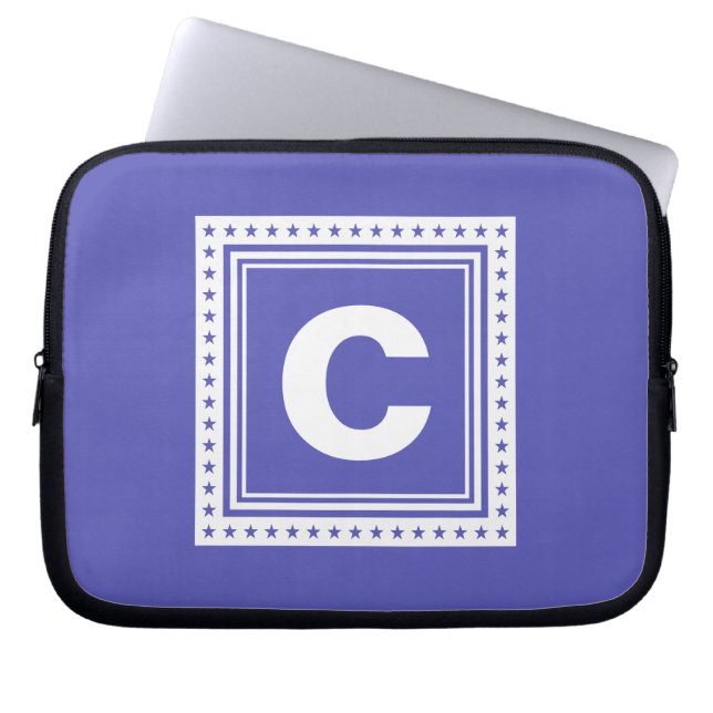 Custom monogram & colour laptop sleeves (Front)