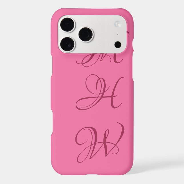 Custom monogram & colour phone cases (Back)