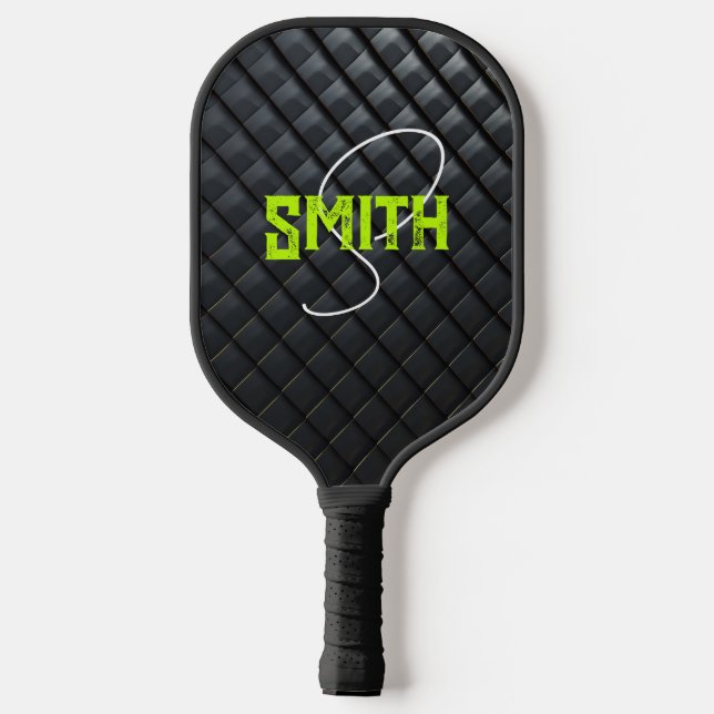 Custom Monogram combined with personalised name Pickleball Paddle (Back)