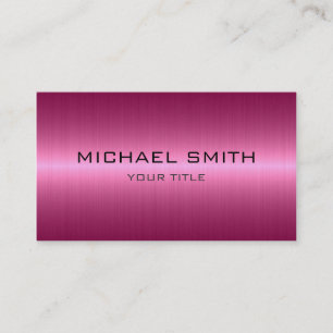 Custom Monogram Cool Stainless Steel Metal 2 Business Card