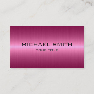 Custom Monogram Cool Stainless Steel Metal 2 Business Card