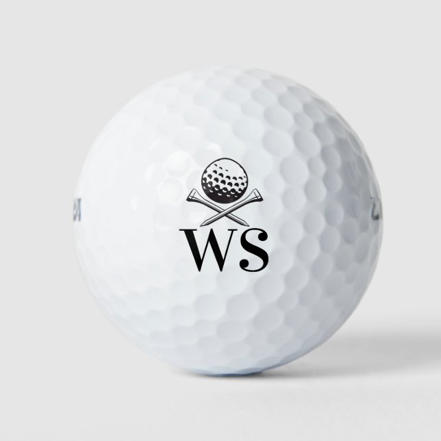 Custom monogram crest logo Titleist Pro V1 Golf Ba Golf Balls (Front)