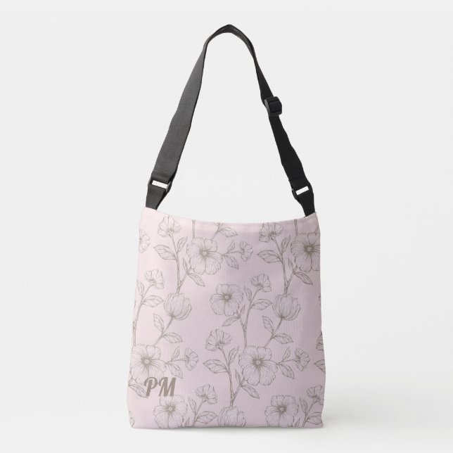 Custom Monogram  Crossbody Bag (Front)