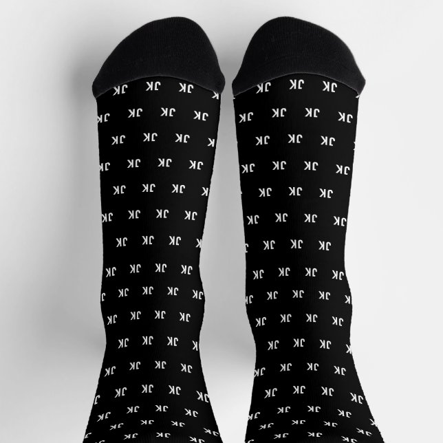 Custom Monogram Custom Colour Socks (Top)