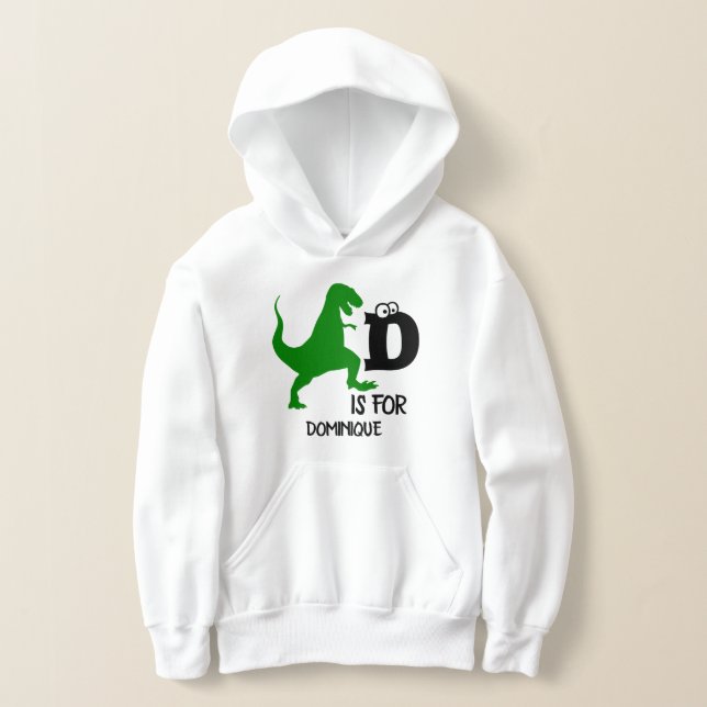 Custom monogram D is for Dinosaur cute T Rex (Laydown)