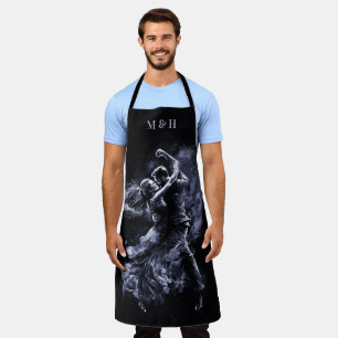 Custom Monogram Dancing Couple Apron