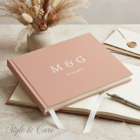 Custom Monogram Date Stylish Dusty Rose
