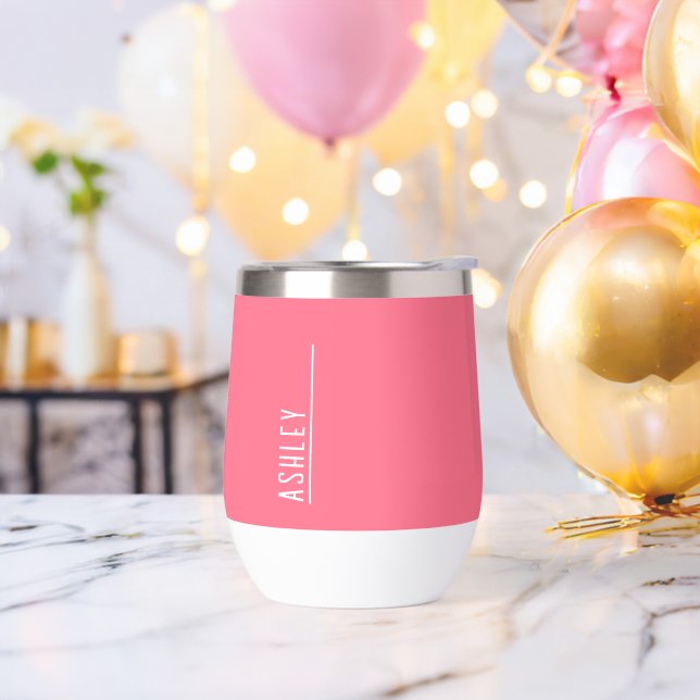 Custom monogram, dramatic pink  (Bachelor Party)