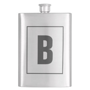 Custom monogram drink flask gift for him