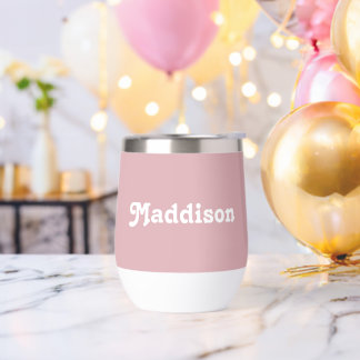 Custom monogram, dusty pink retro typography