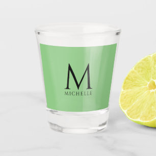 Custom Monogram Elegant Template Plain Trendy Shot Glass