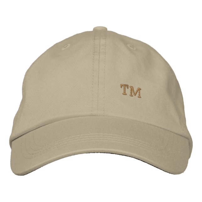 Custom Monogram Embroidered Hat (Front)