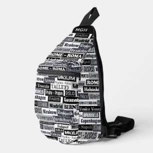 Custom Monogram European Traveller Sling Bag