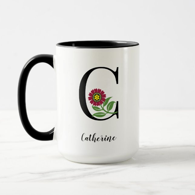 Custom Monogram Flamenco Mug (Left)