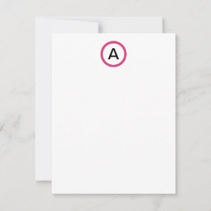 Custom Monogram Flat Note Cards