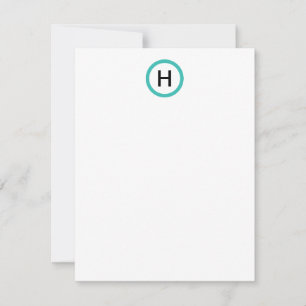 Custom Monogram Flat Note Cards